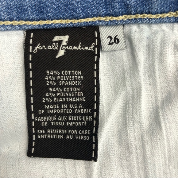 7 For All Mankind Josefina Distressed Skinny Boyfriend Jeans Sz 26 - Picture 4 of 16